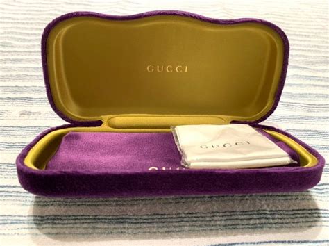 purple gucci glasses case|authentic Gucci sunglasses case.